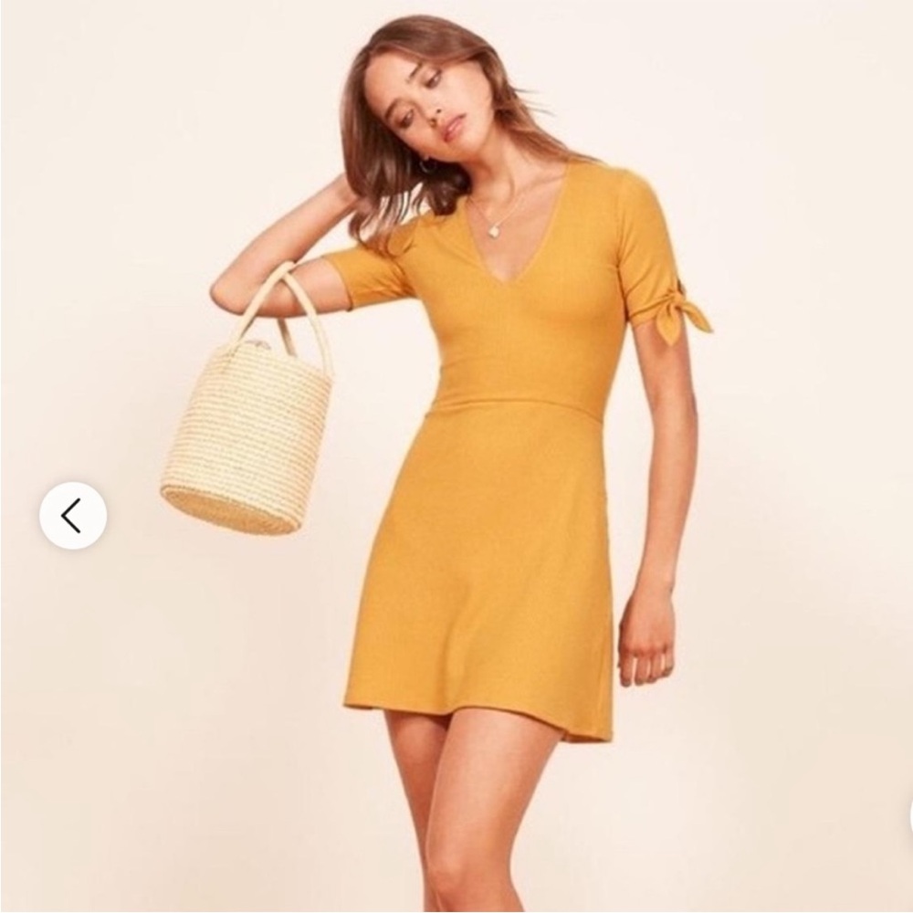 Reformation Sara Ribbed Mini Dress XS